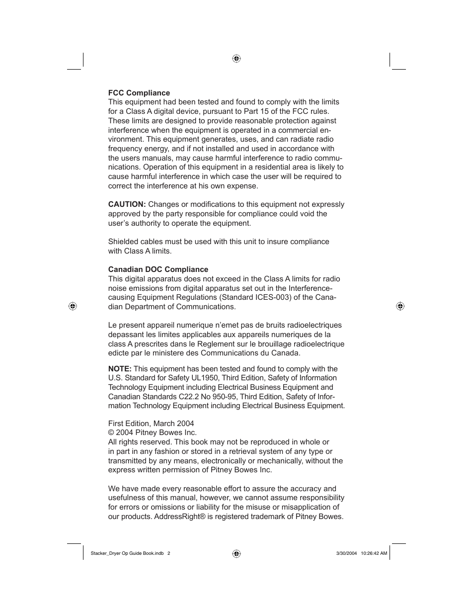 Pitney Bowes W983 User Manual | Page 3 / 30