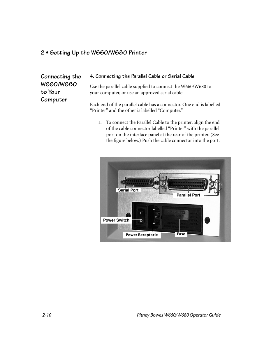 Connecting the the w660/w680 to your computer | Pitney Bowes W680 User Manual | Page 22 / 130