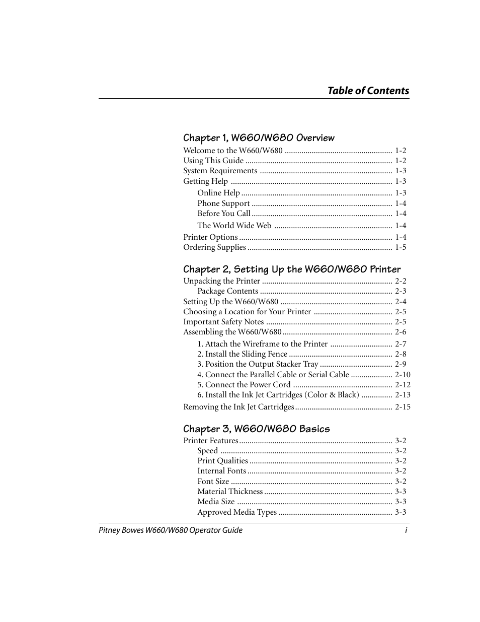 Pitney Bowes W680 User Manual | Page 3 / 130