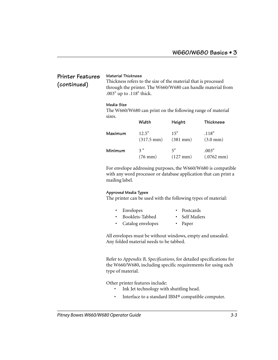 Pitney Bowes W680 User Manual | Page 31 / 130