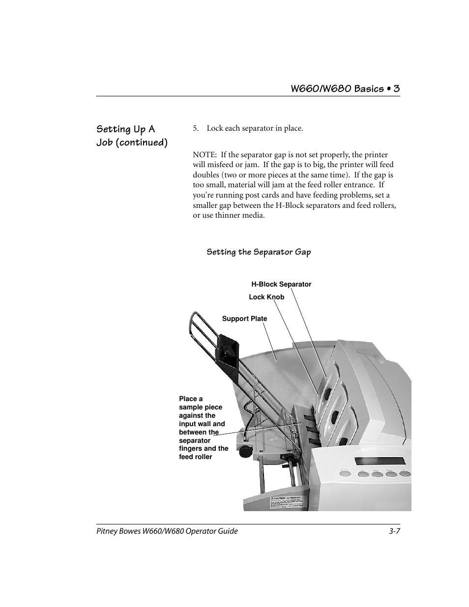 Setting up a job (continued) | Pitney Bowes W680 User Manual | Page 35 / 130