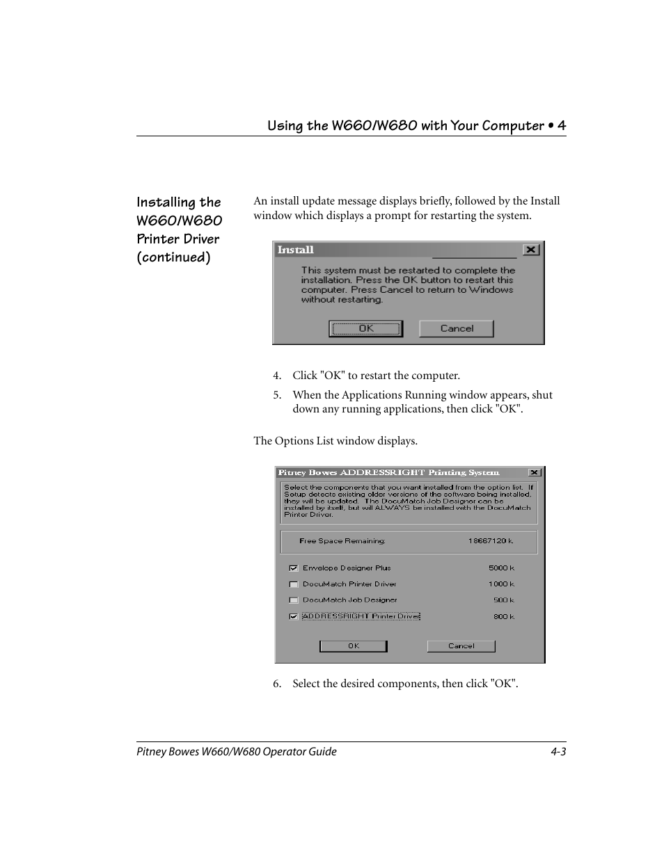 Pitney Bowes W680 User Manual | Page 47 / 130