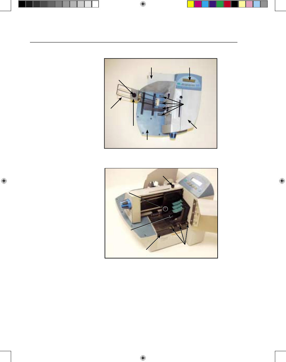 Overview, Printer parts and locations (continued) | Pitney Bowes ADDRESSRIGHT DA400 User Manual | Page 15 / 114