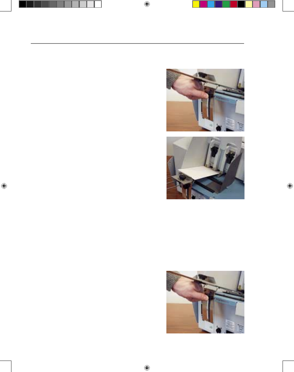 Centering the wireframe under the material, Setting the feed angle, Basics | Setting up a job (continued) | Pitney Bowes ADDRESSRIGHT DA400 User Manual | Page 29 / 114