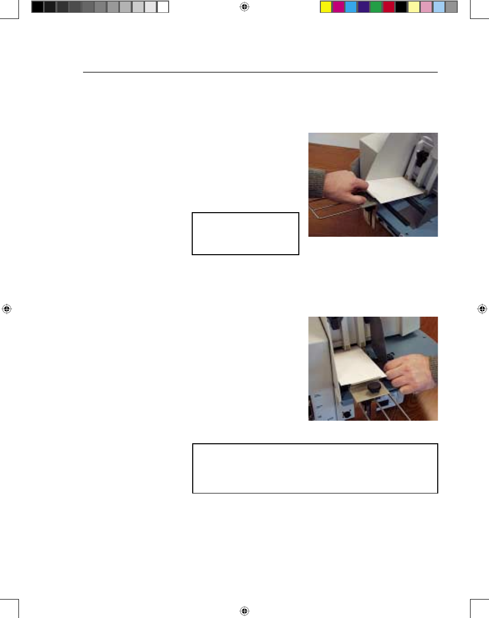 Setting the wireframe ramp, Positioning the feed fence, Basics | Setting up a job (continued) | Pitney Bowes ADDRESSRIGHT DA400 User Manual | Page 30 / 114