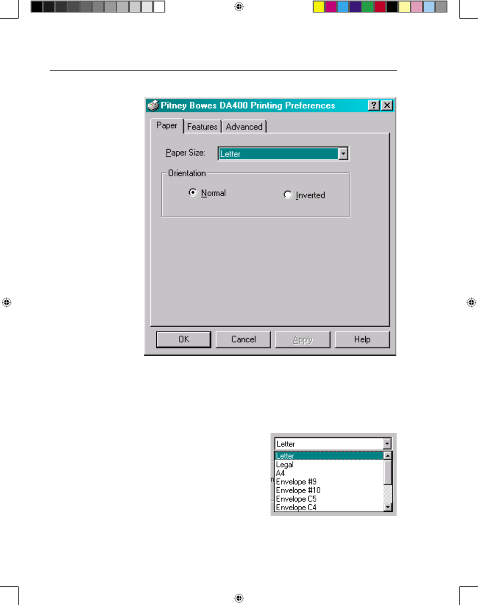 Printing preferences, Using the printer with your computer | Pitney Bowes ADDRESSRIGHT DA400 User Manual | Page 41 / 114