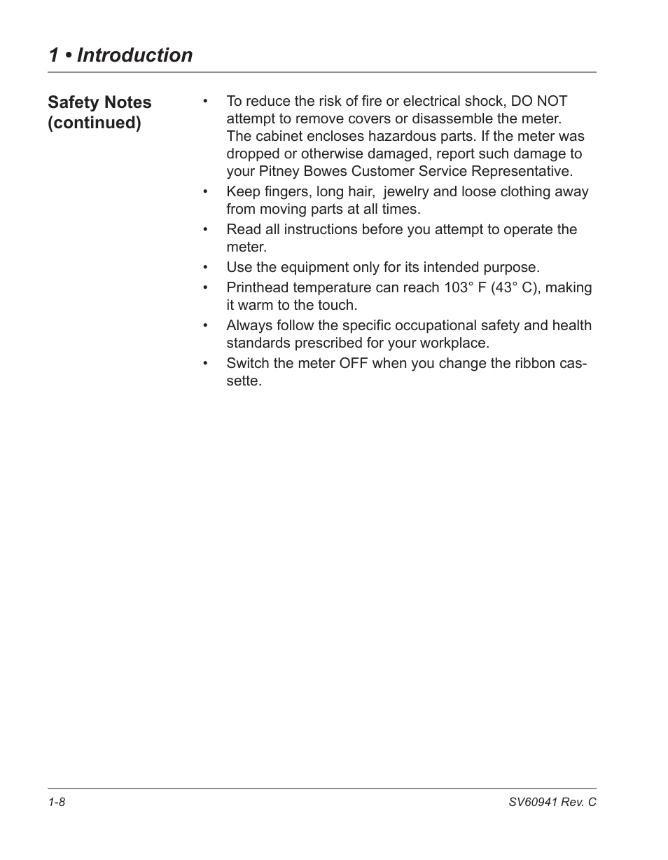 1 • introduction | Pitney Bowes POSTPERFECT B702 User Manual | Page 15 / 96