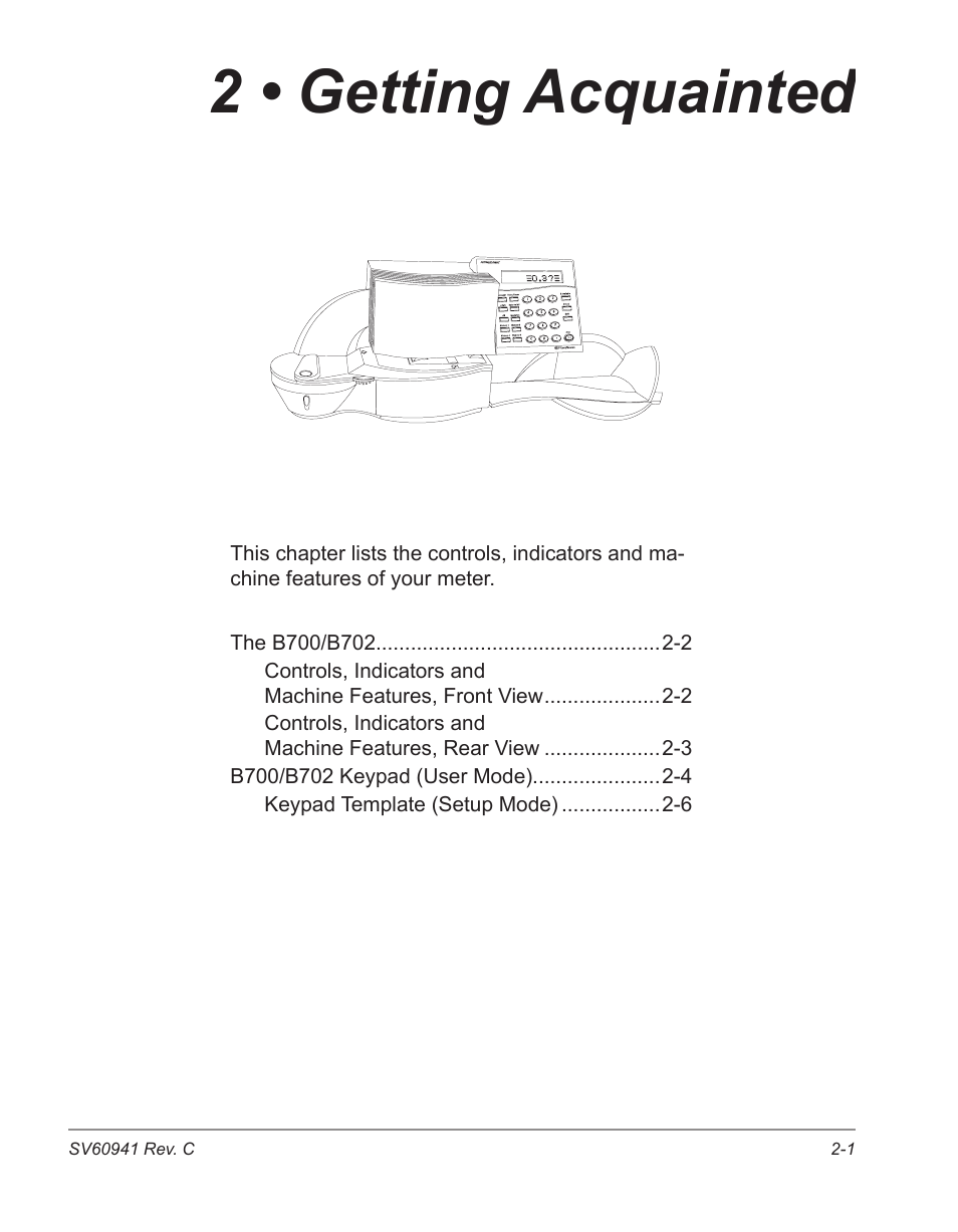 2 • getting acquainted | Pitney Bowes POSTPERFECT B702 User Manual | Page 16 / 96