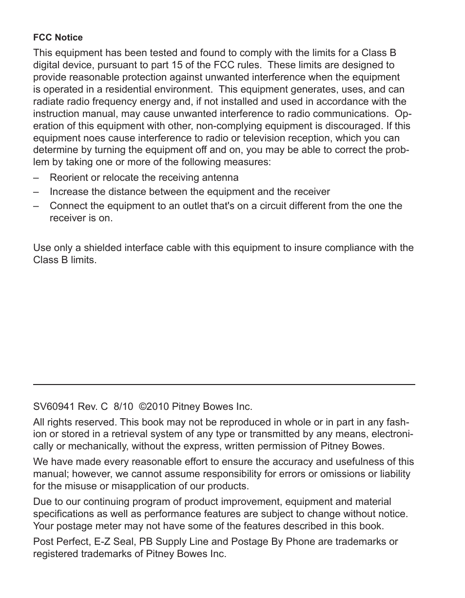 Pitney Bowes POSTPERFECT B702 User Manual | Page 2 / 96