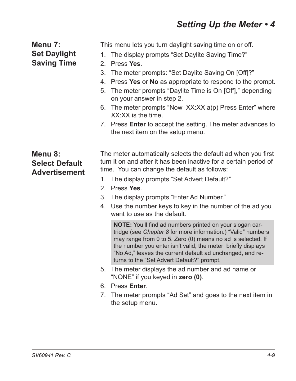 Setting up the meter • 4 | Pitney Bowes POSTPERFECT B702 User Manual | Page 44 / 96