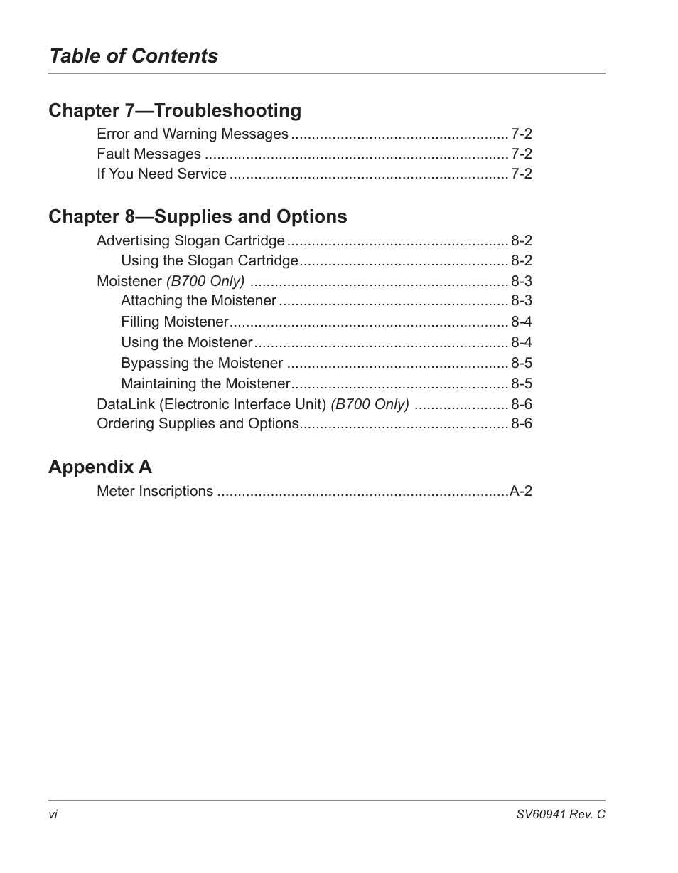 Pitney Bowes POSTPERFECT B702 User Manual | Page 7 / 96