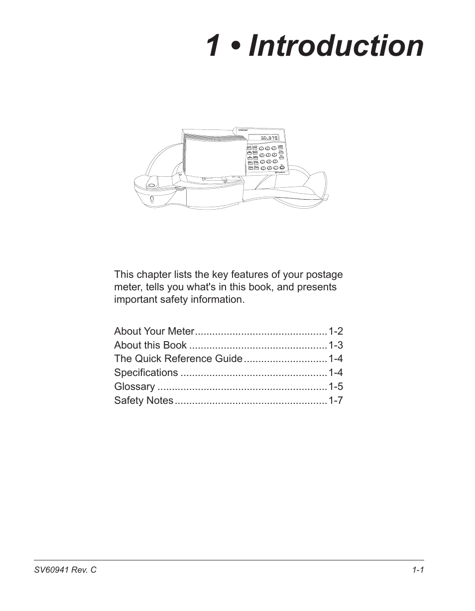 1 • introduction | Pitney Bowes POSTPERFECT B702 User Manual | Page 8 / 96