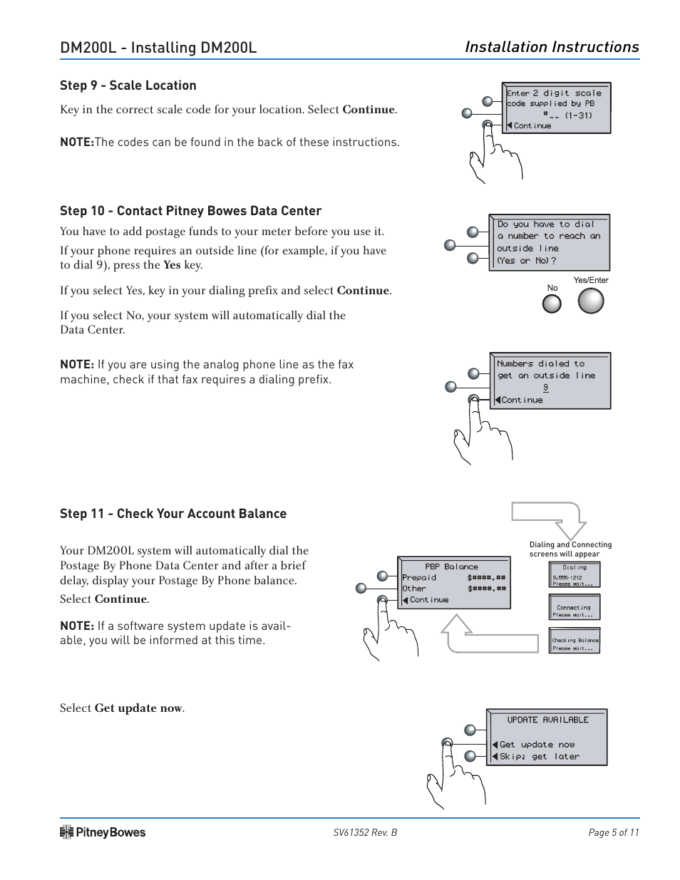 Pitney Bowes DM200L User Manual | Page 5 / 11