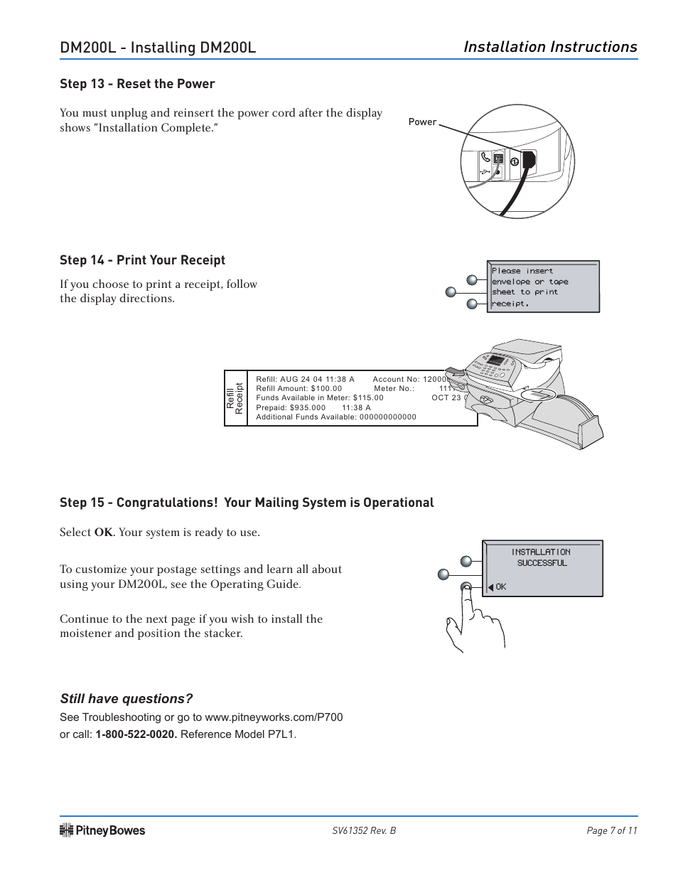 Pitney Bowes DM200L User Manual | Page 7 / 11