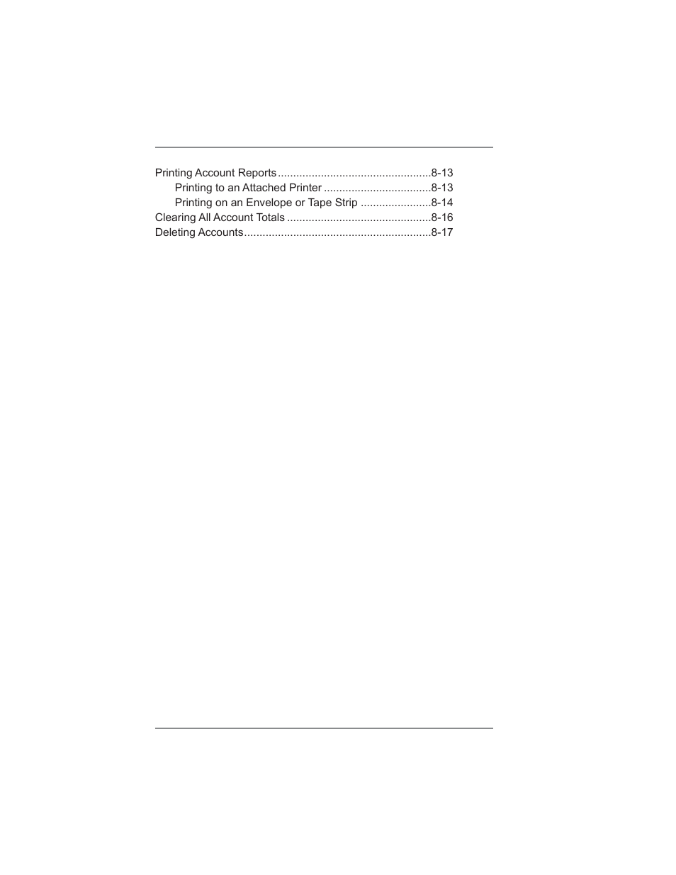 8 • standard accounting option | Pitney Bowes DM300C User Manual | Page 108 / 196