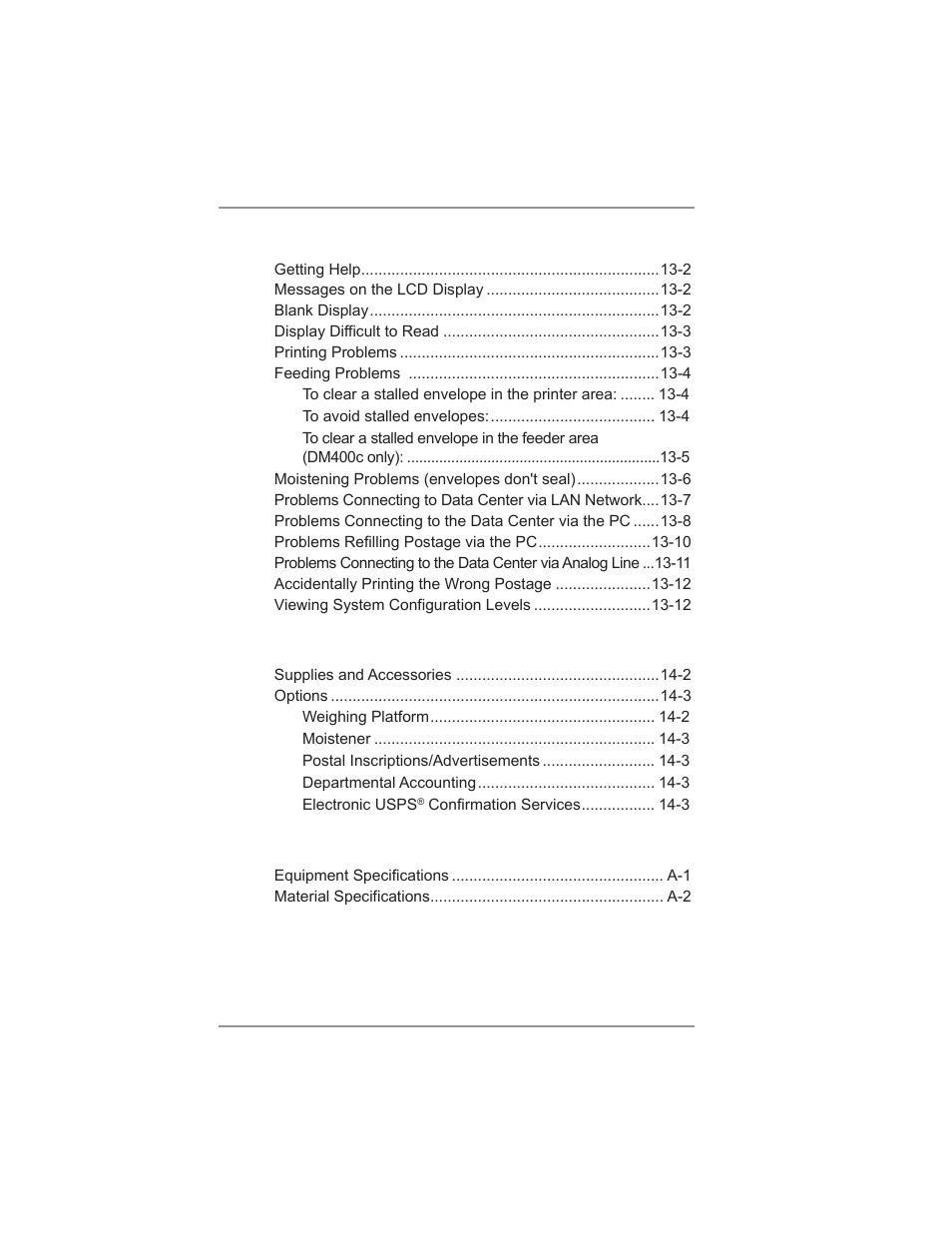 Pitney Bowes DM300C User Manual | Page 12 / 196