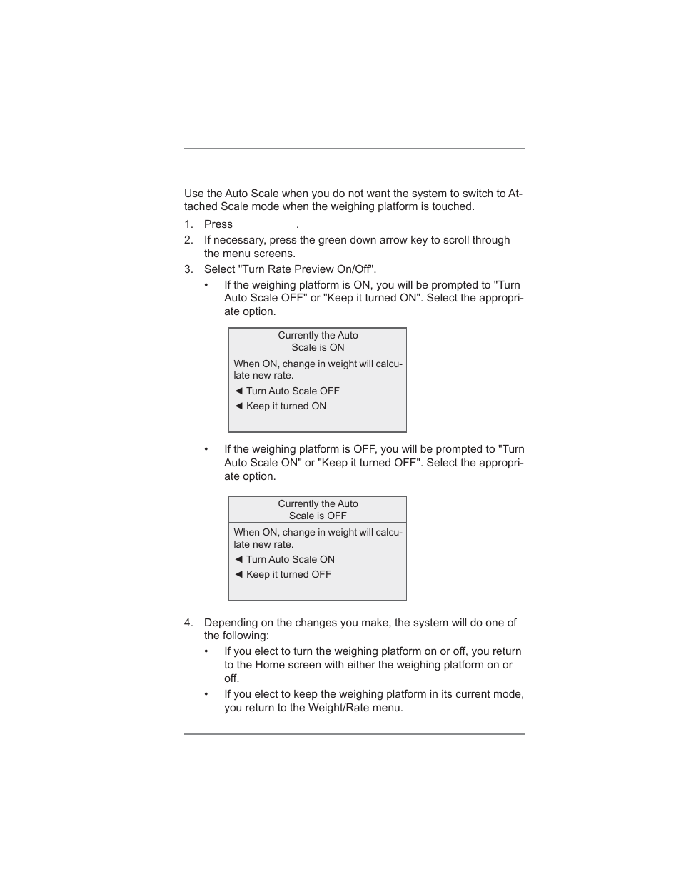 Turning auto scale on or off, 11 • scale options | Pitney Bowes DM300C User Manual | Page 145 / 196