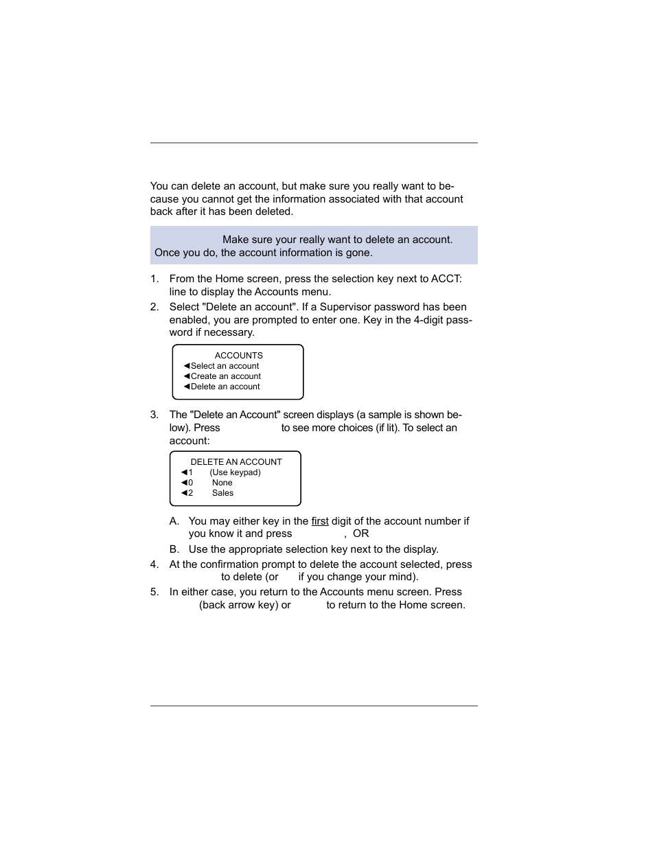 Deleting an account, 8 • departmental accounting | Pitney Bowes SV62214 User Manual | Page 111 / 160