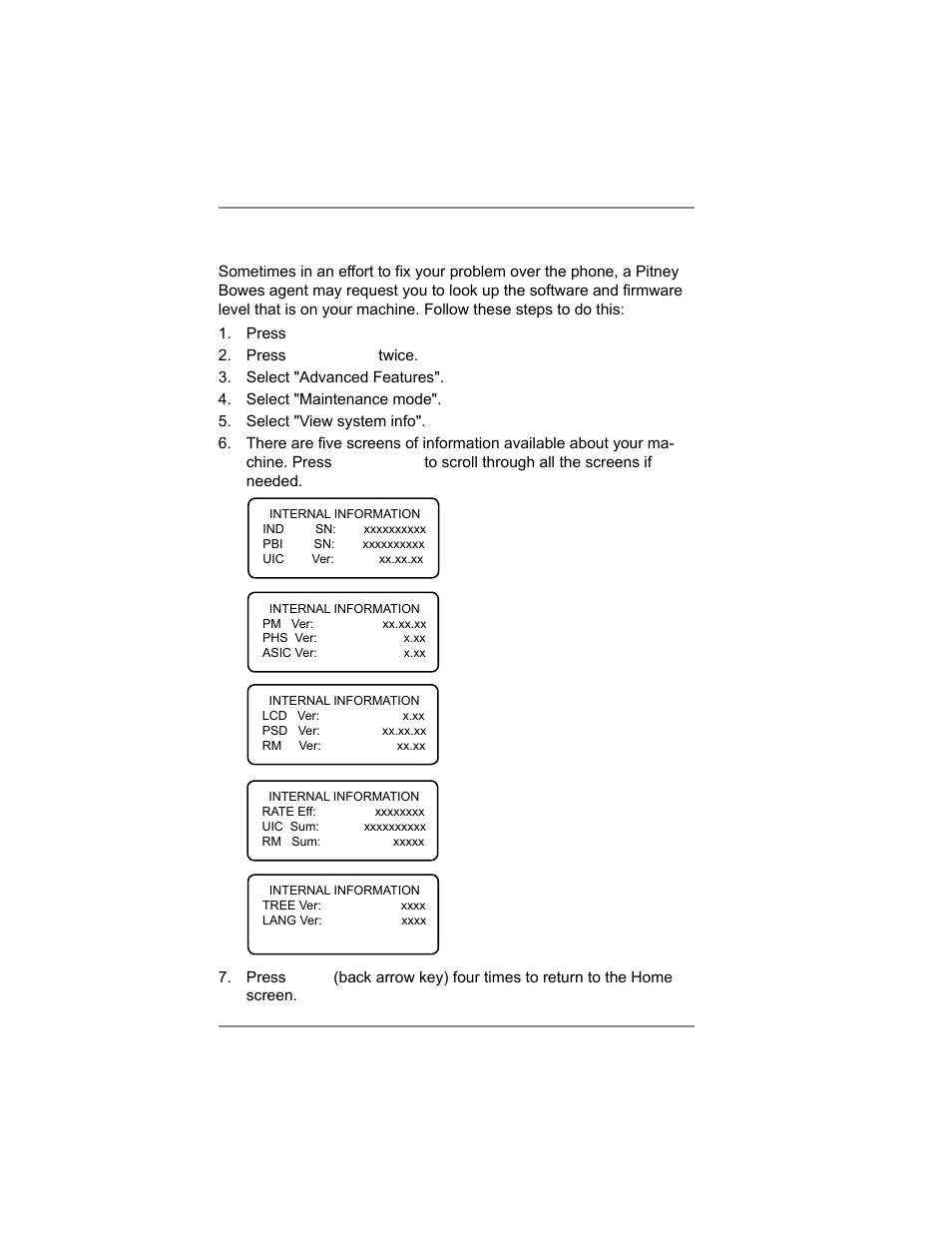 Viewing system configuration levels, 11 • troubleshooting | Pitney Bowes SV62214 User Manual | Page 145 / 160