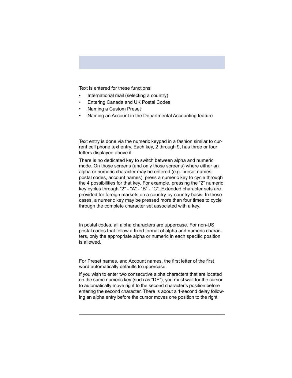 Appendix a • how to enter text, When is text entry used, How is text entry done | Pitney Bowes SV62214 User Manual | Page 148 / 160