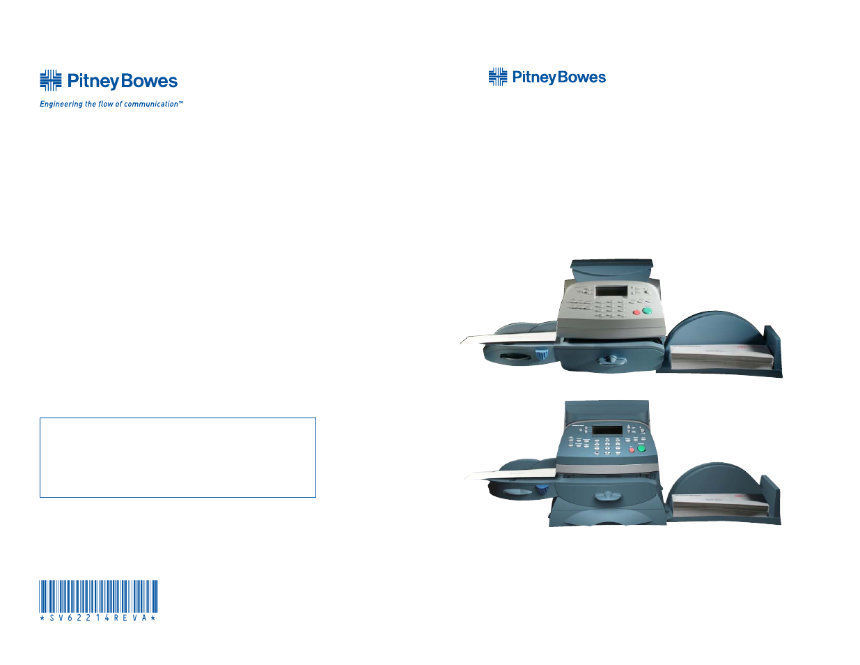 Operator guide | Pitney Bowes SV62214 User Manual | Page 160 / 160