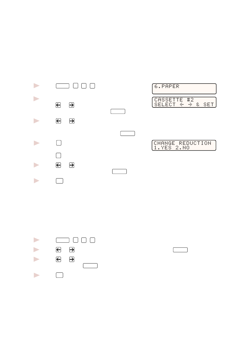 Setting paper size, Setting cassette usage | Pitney Bowes 1630 User Manual | Page 43 / 160