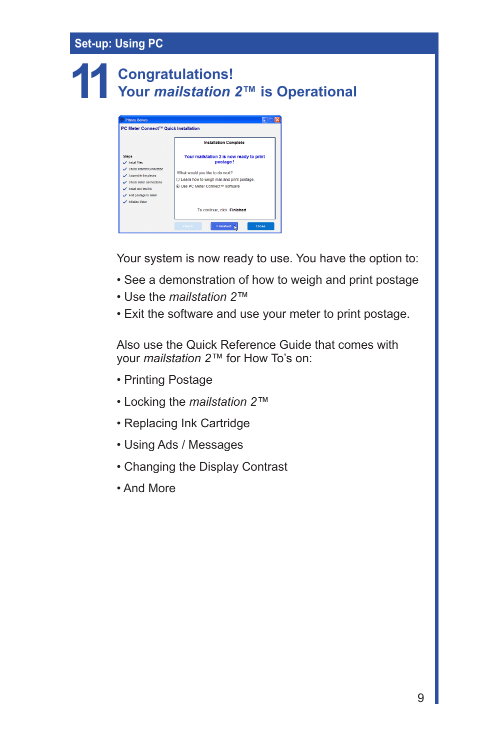 Pitney Bowes MAILSTATION 2 User Manual | Page 11 / 24