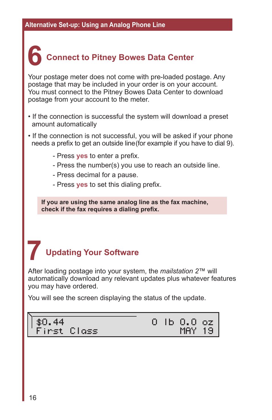 Pitney Bowes MAILSTATION 2 User Manual | Page 18 / 24