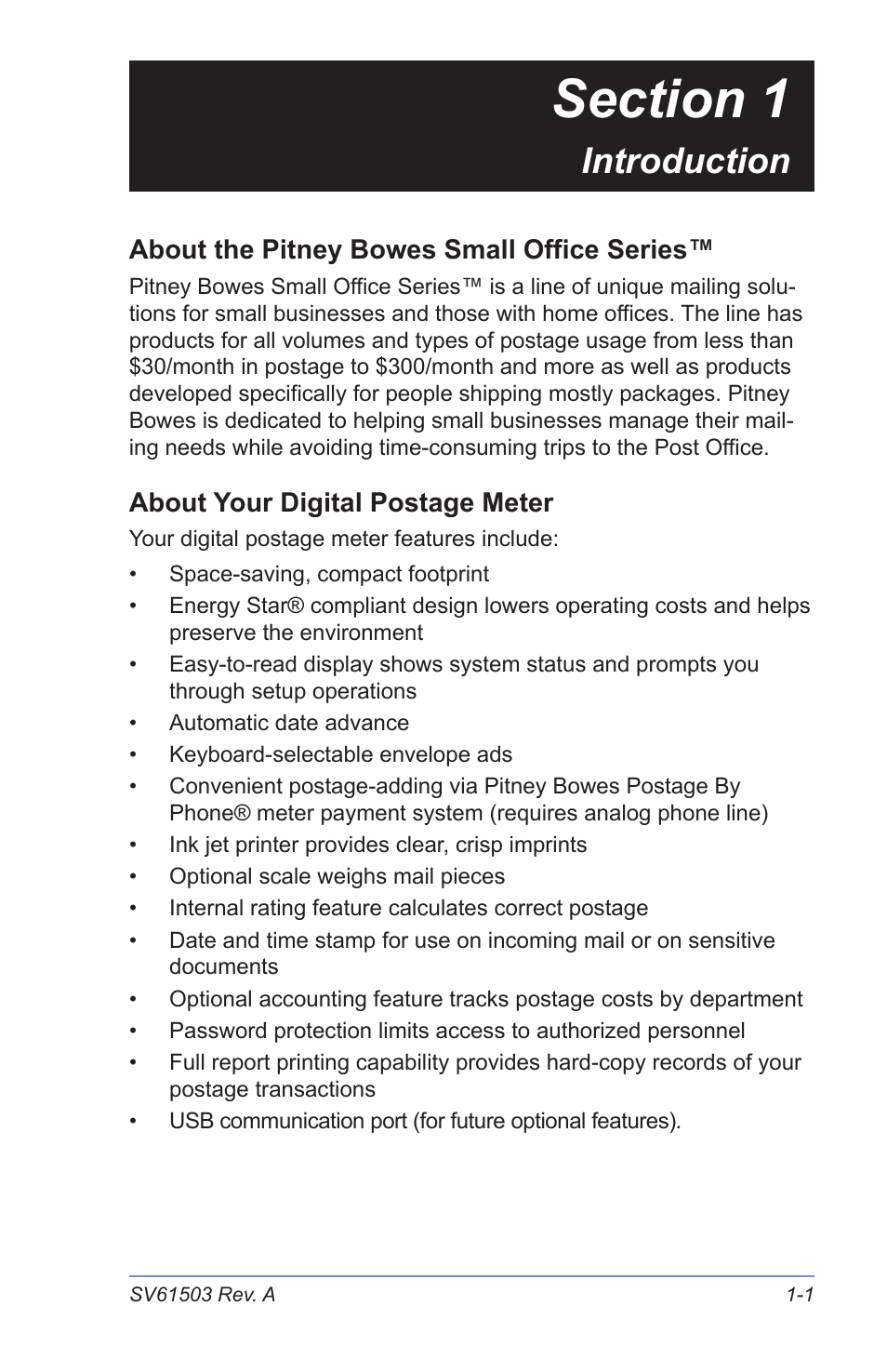 Introduction | Pitney Bowes K700 User Manual | Page 13 / 88