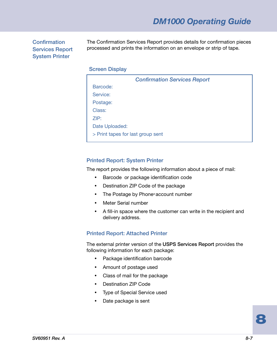 Dm1000 operating guide | Pitney Bowes DM1000 User Manual | Page 116 / 177