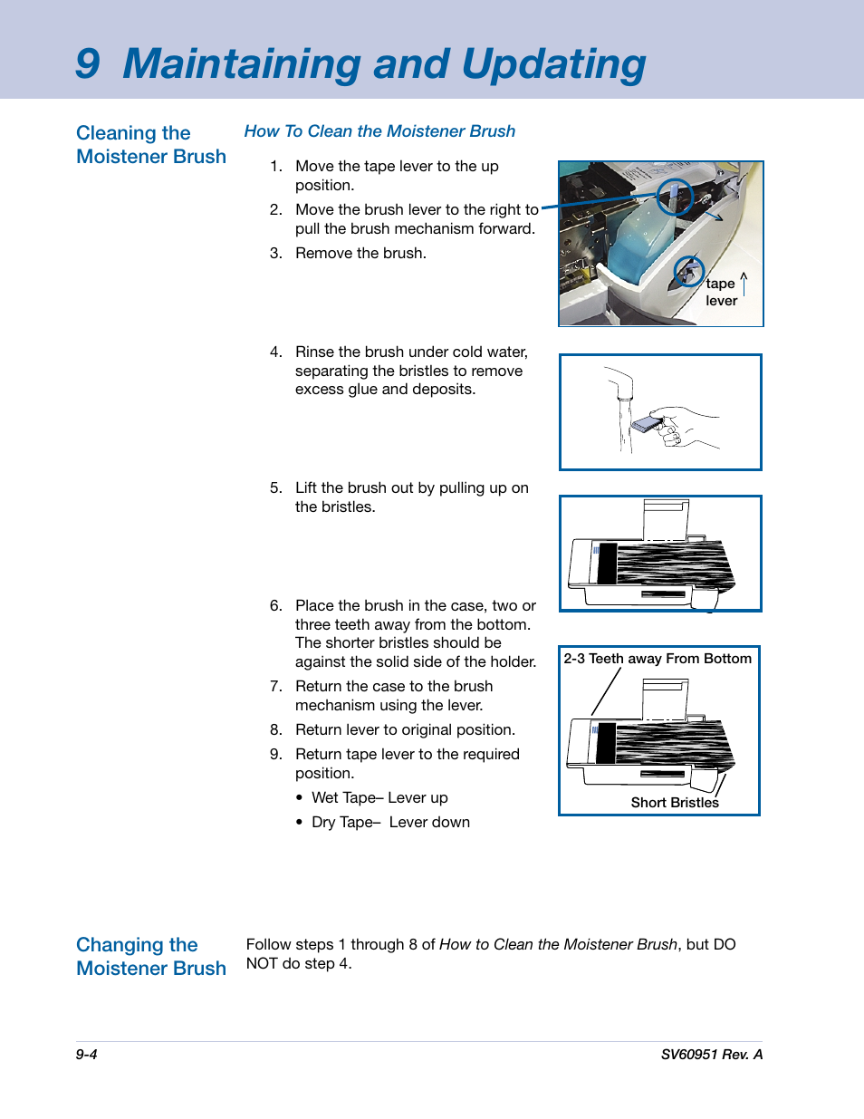 9 maintaining and updating | Pitney Bowes DM1000 User Manual | Page 125 / 177