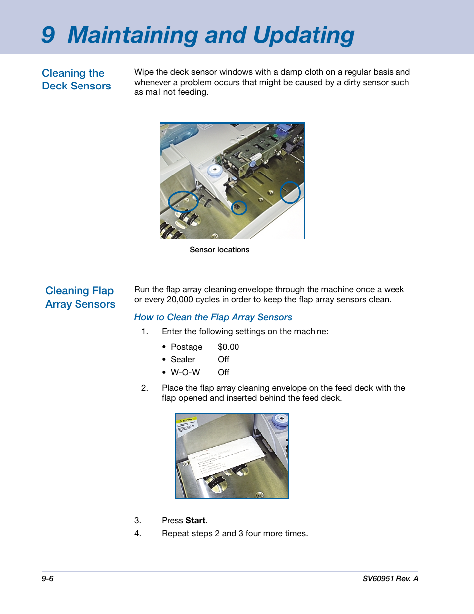 9 maintaining and updating | Pitney Bowes DM1000 User Manual | Page 127 / 177