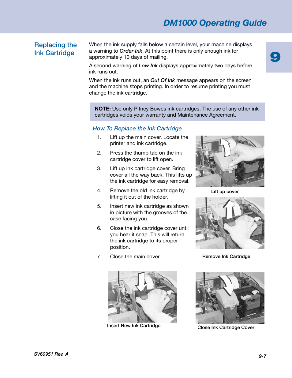 Dm1000 operating guide | Pitney Bowes DM1000 User Manual | Page 128 / 177