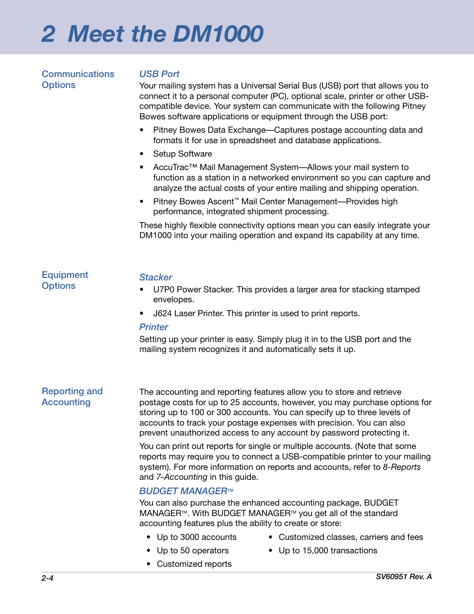 Pitney Bowes DM1000 User Manual | Page 15 / 177