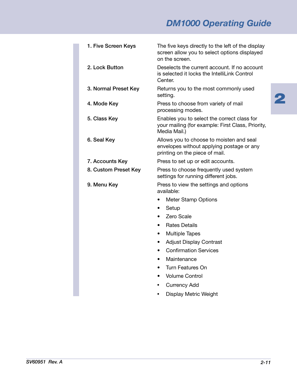 Dm1000 operating guide | Pitney Bowes DM1000 User Manual | Page 22 / 177