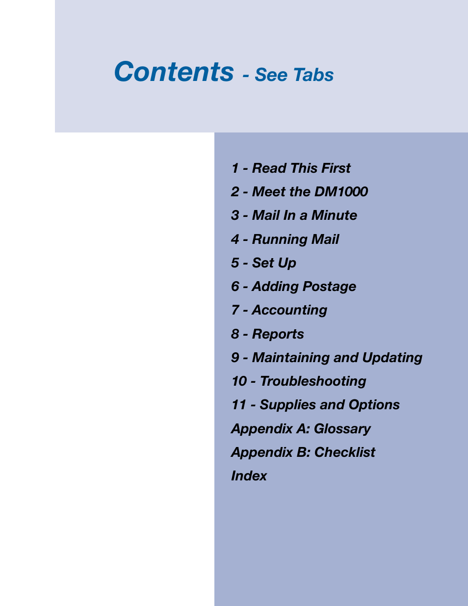 Pitney Bowes DM1000 User Manual | Page 4 / 177