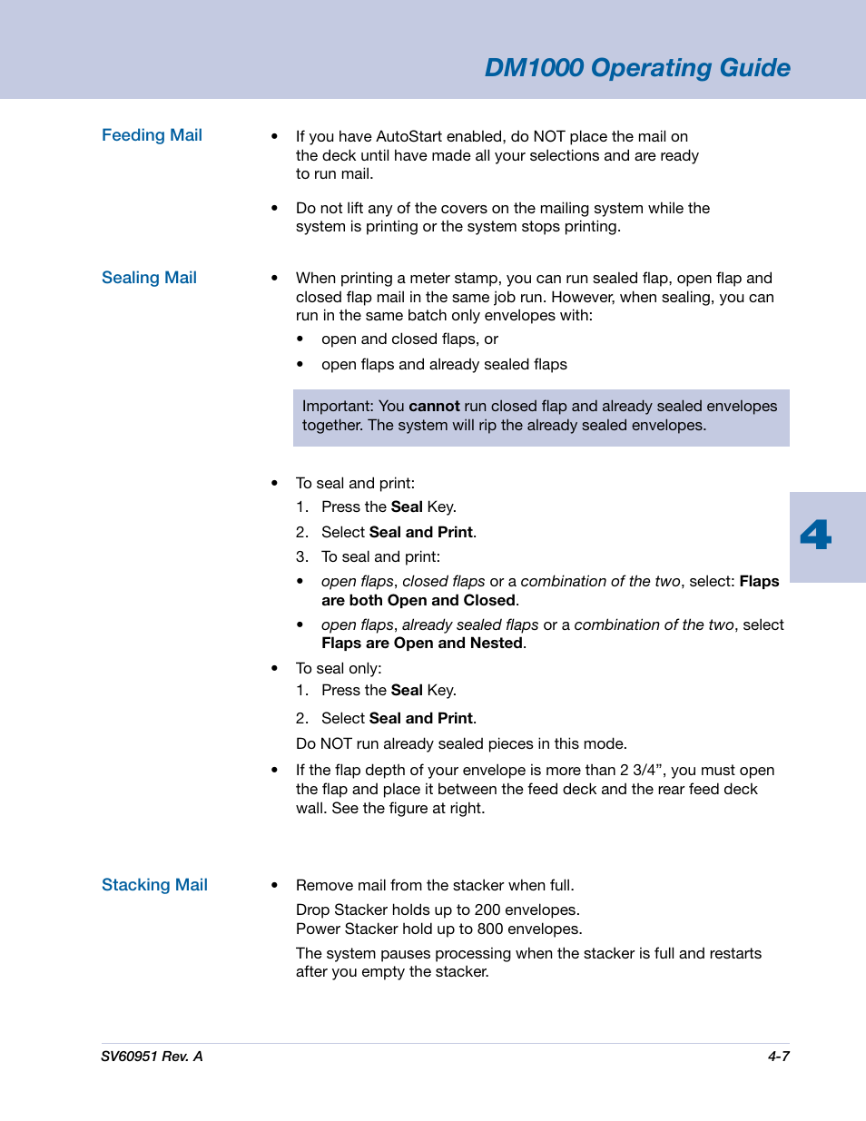 Dm1000 operating guide | Pitney Bowes DM1000 User Manual | Page 40 / 177