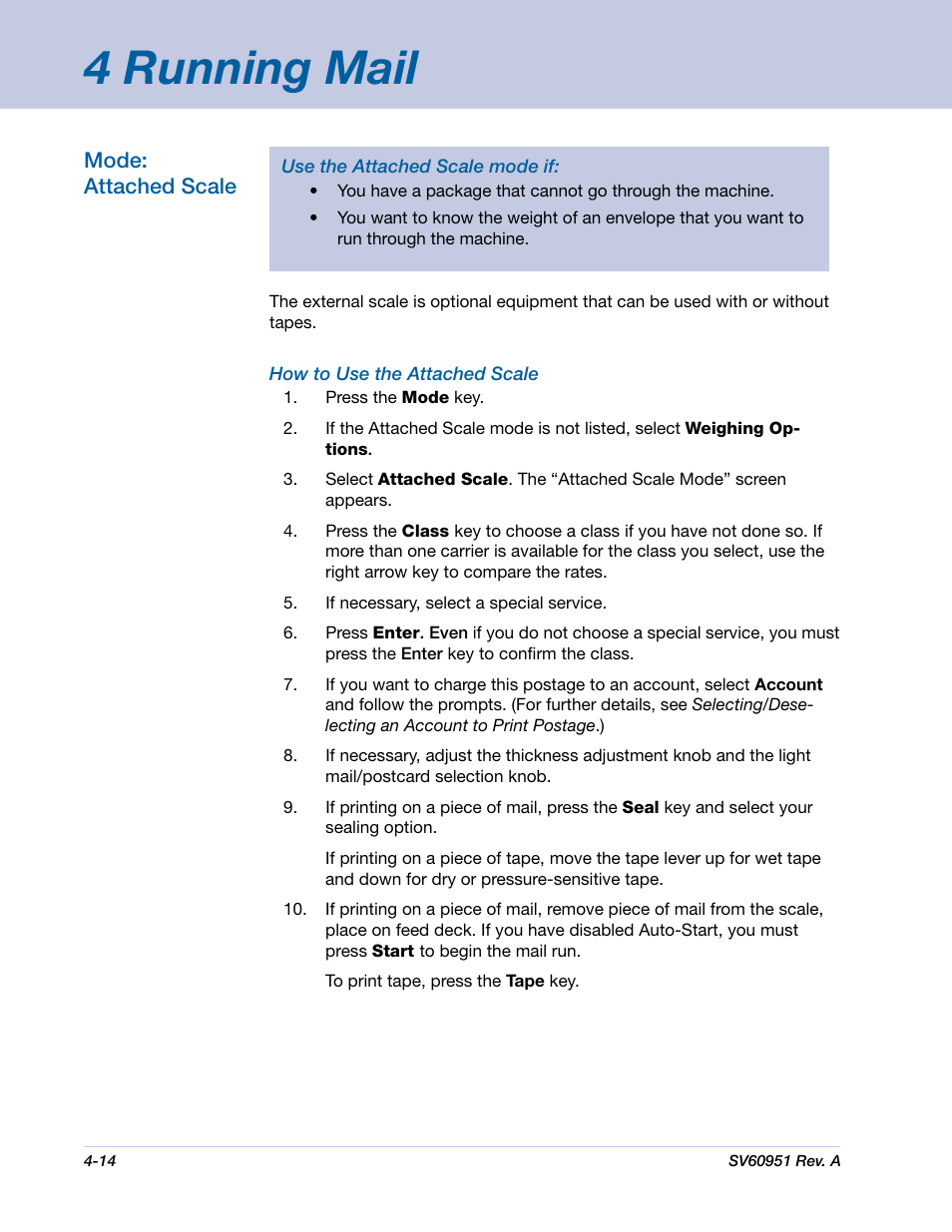 4 running mail | Pitney Bowes DM1000 User Manual | Page 47 / 177