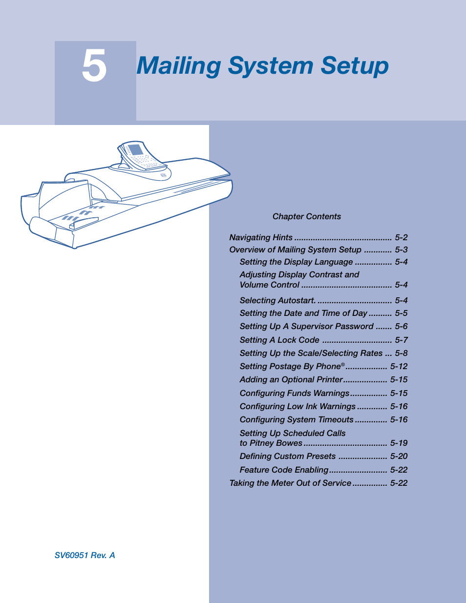 Mailing system setup | Pitney Bowes DM1000 User Manual | Page 64 / 177