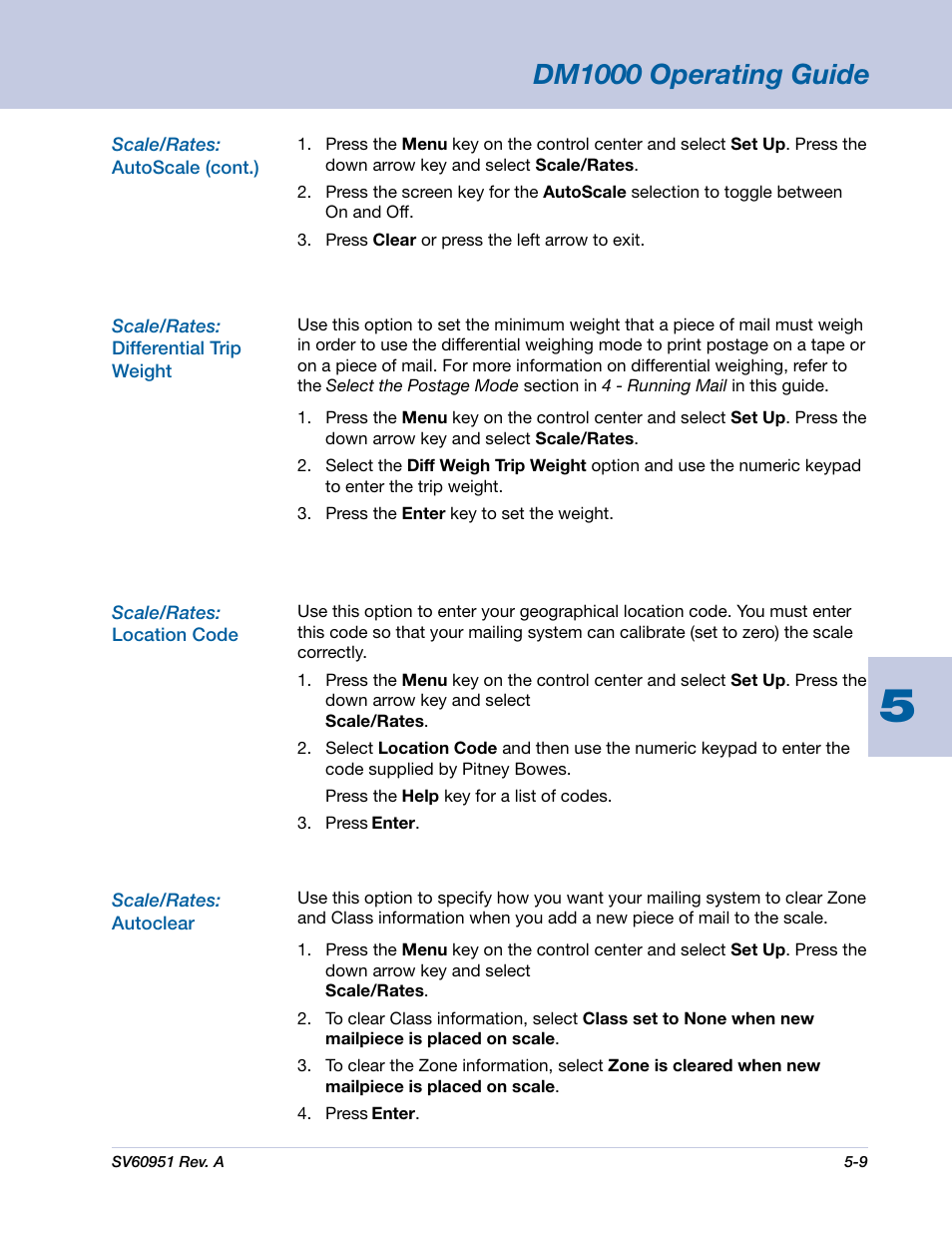 Dm1000 operating guide | Pitney Bowes DM1000 User Manual | Page 72 / 177