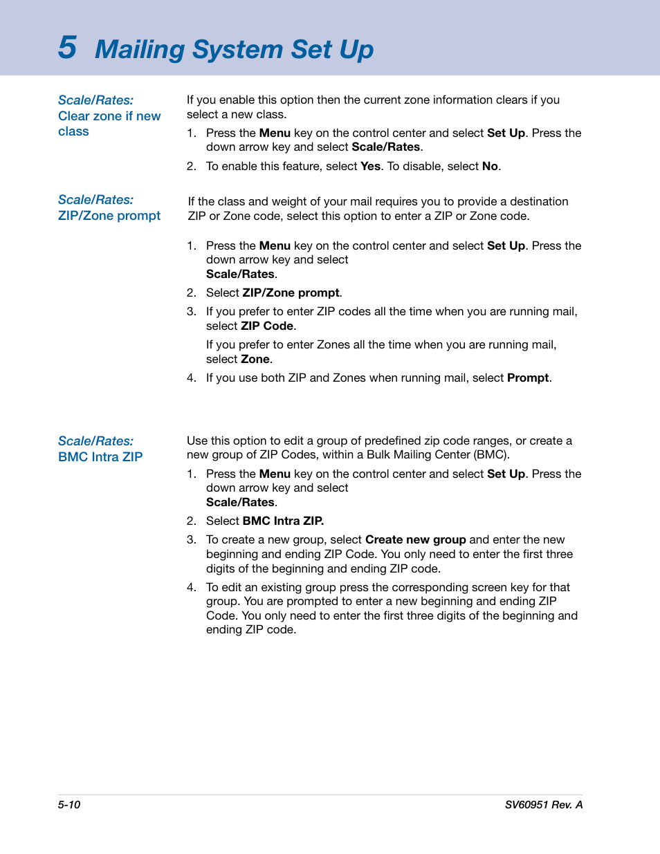 Mailing system set up | Pitney Bowes DM1000 User Manual | Page 73 / 177