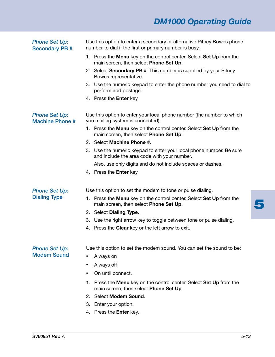 Dm1000 operating guide | Pitney Bowes DM1000 User Manual | Page 76 / 177