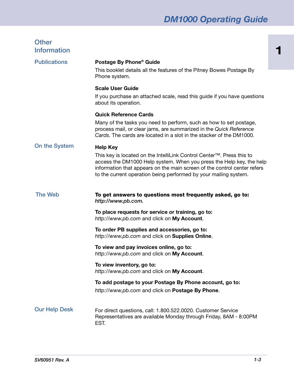 Dm1000 operating guide | Pitney Bowes DM1000 User Manual | Page 8 / 177