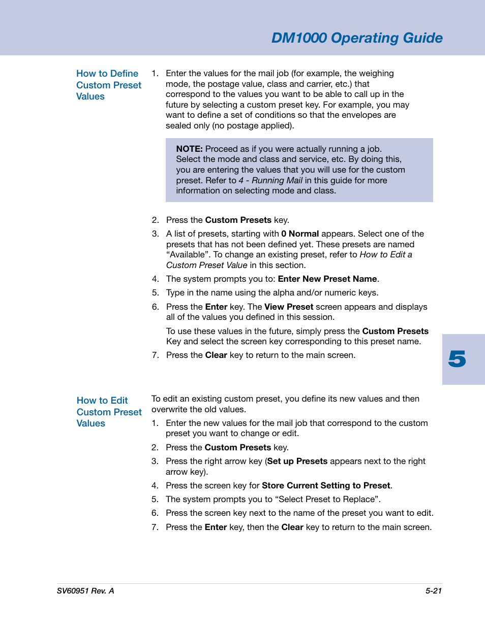 Dm1000 operating guide | Pitney Bowes DM1000 User Manual | Page 84 / 177