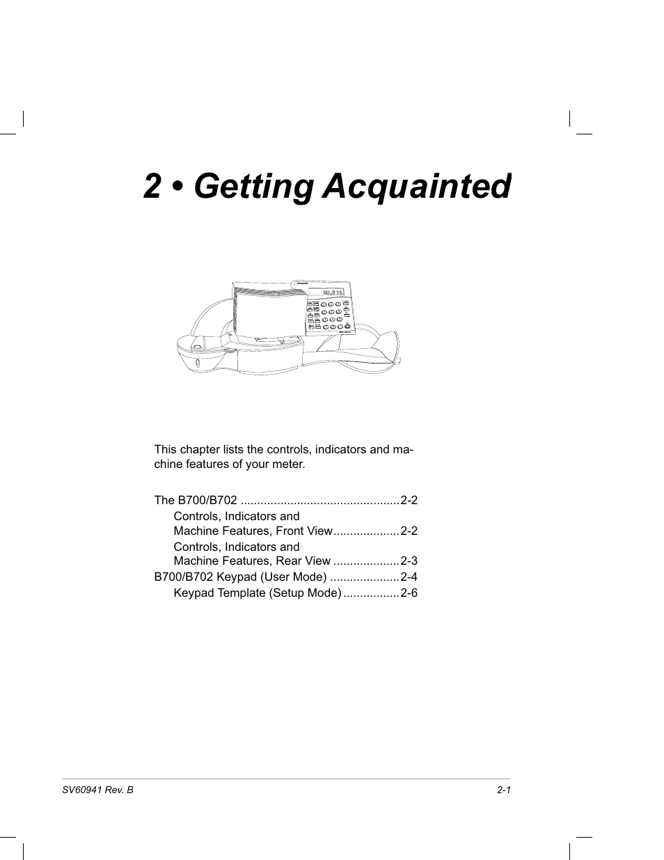 Chapter 2 • getting acquainted, 2 • getting acquainted | Pitney Bowes PostPerfect B700 User Manual | Page 16 / 96