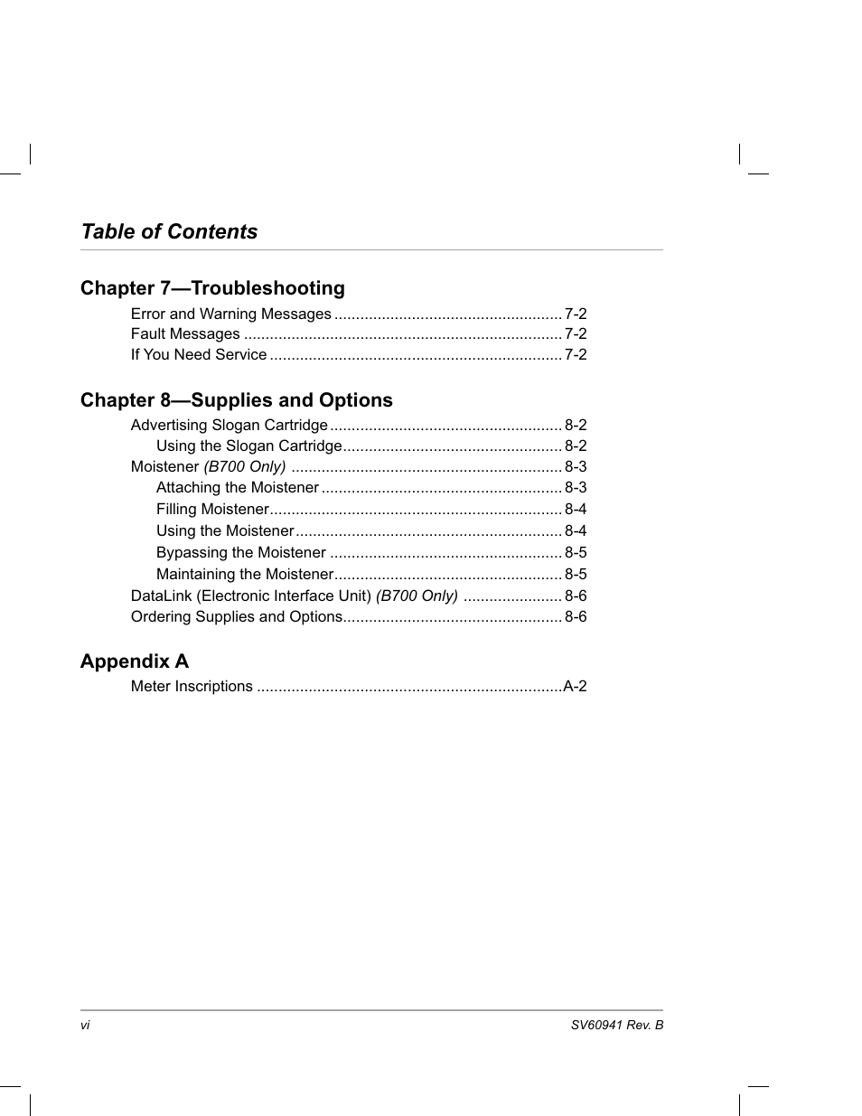 Pitney Bowes PostPerfect B700 User Manual | Page 7 / 96