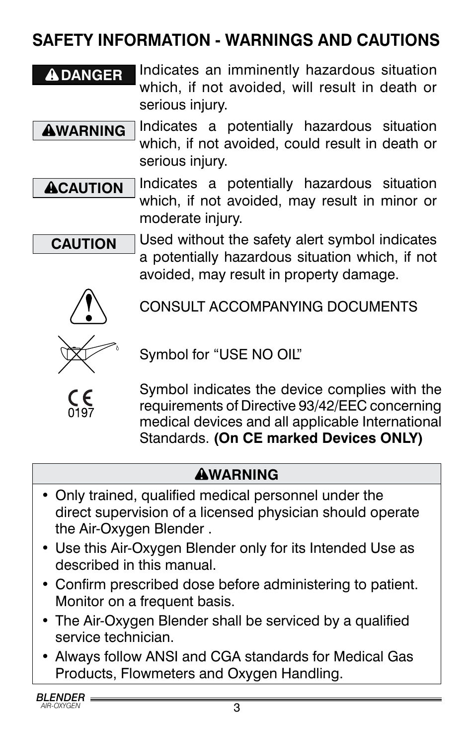 Safety information - warnings and cautions | Precision Trading PM5200 User Manual | Page 4 / 16