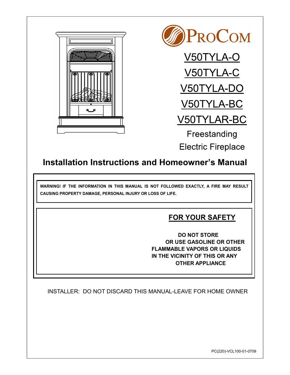 Procom V50TYLA-BC User Manual | 13 pages