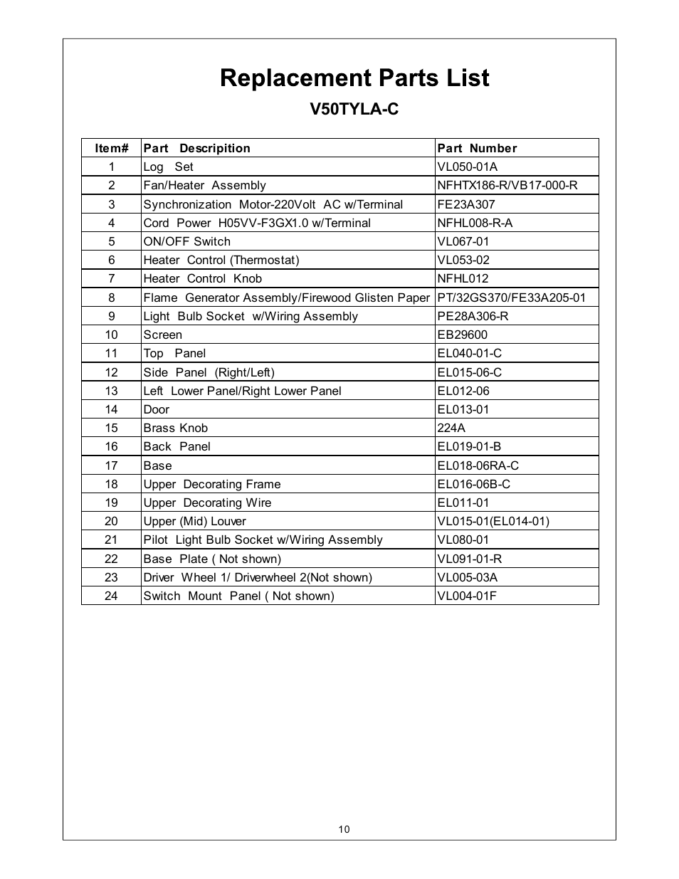 V50tyla-c | Procom V50TYLA-BC User Manual | Page 10 / 13