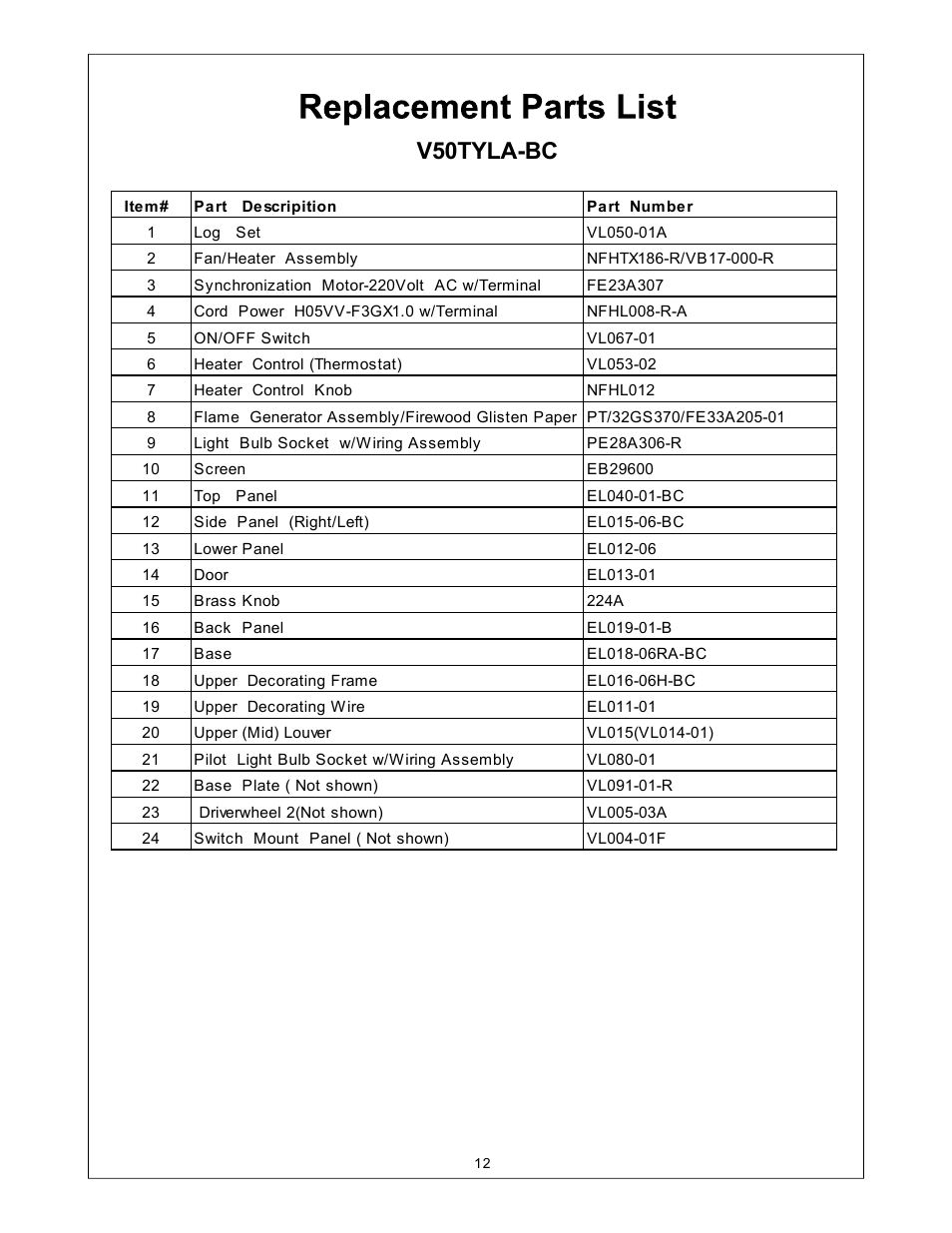 V50tyla-bc | Procom V50TYLA-BC User Manual | Page 12 / 13